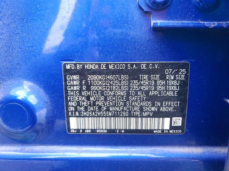 2025 Acura Adx მანქანა იყიდება აუქციონზე, vin: 3HDSA2H55SM711290, აუქციონის ნომერი: 50491436