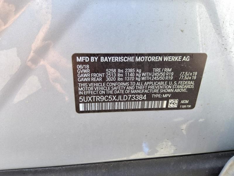Продажа на аукционе авто 2018 Bmw X3, vin: 5UXTR9C5XJLD73384, номер лота: 48463686