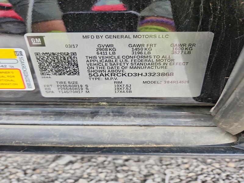 Продажа на аукционе авто 2017 Buick Enclave, vin: 5GAKRCKD3HJ323868, номер лота: 48955126