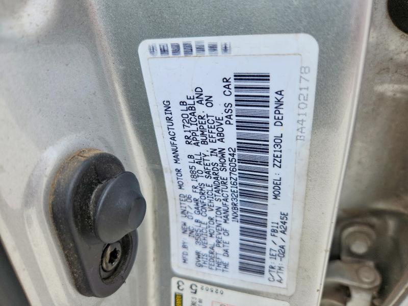 Продажа на аукционе авто 2006 Toyota Corolla, vin: 1NXBR32E16Z760542, номер лота: 52013706