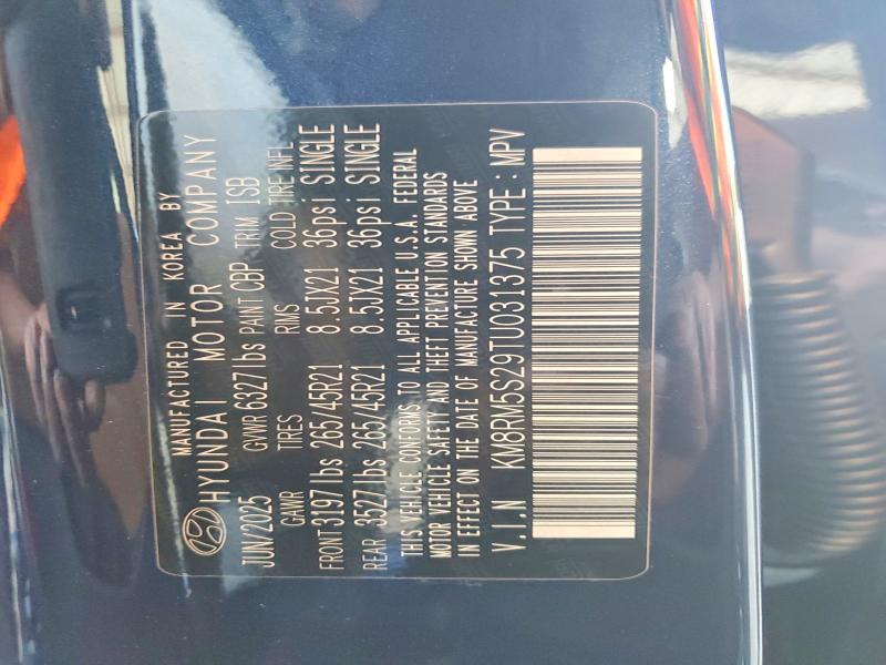 Auction sale of the 2026 Hyundai Palisade, vin: KM8RM5S29TU031375, lot number: 50138526