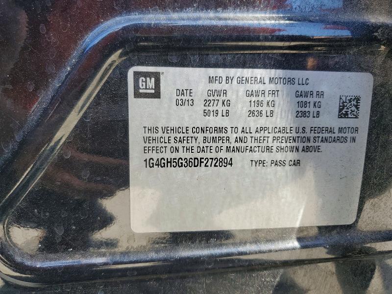 2013 Buick Lacrosse მანქანა იყიდება აუქციონზე, vin: 1G4GH5G36DF272894, აუქციონის ნომერი: 48689046