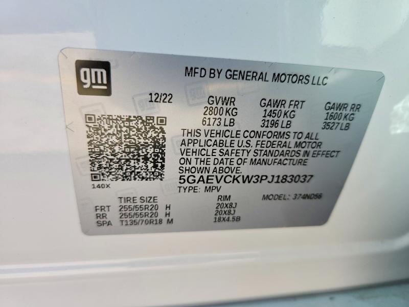 Aukcja sprzedaży 2023 Buick Enclave, vin: 5GAEVCKW3PJ183037, numer aukcji: 49341966