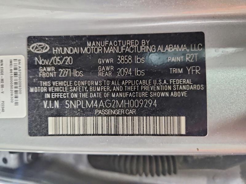 Продажа на аукционе авто 2021 Hyundai Elantra, vin: 5NPLM4AG2MH009294, номер лота: 49944126