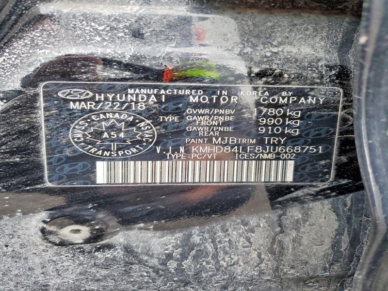 Aukcja sprzedaży 2018 Hyundai Elantra, vin: KMHD84LF8JU668751, numer aukcji: 48677066