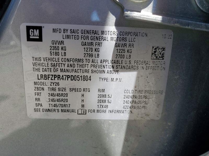 Продажа на аукционе авто 2023 Buick Envision, vin: LRBFZPR47PD051804, номер лота: 51426306