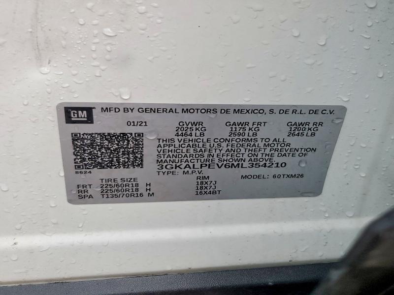Aukcja sprzedaży 2021 Gmc Terrain, vin: 3GKALPEV6ML354210, numer aukcji: 48015626