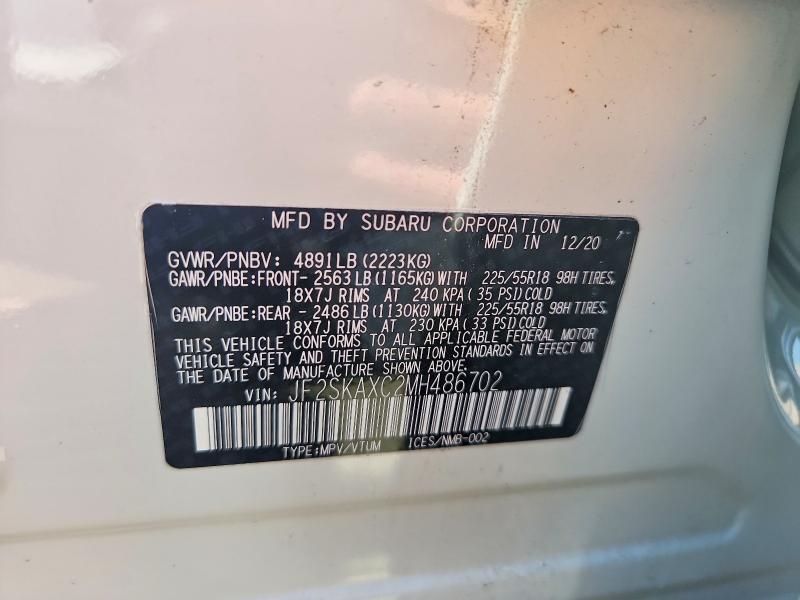 Продажа на аукционе авто 2021 Subaru Forester, vin: JF2SKAXC2MH486702, номер лота: 49321386