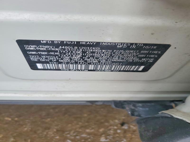 2017 Subaru Forester მანქანა იყიდება აუქციონზე, vin: JF2SJAGCXHH486861, აუქციონის ნომერი: 50069466