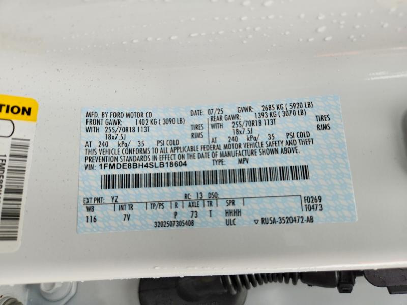 Продаж на аукціоні авто 2025 Ford Bronco, vin: 1FMDE8BH4SLB18604, номер лоту: 51531306