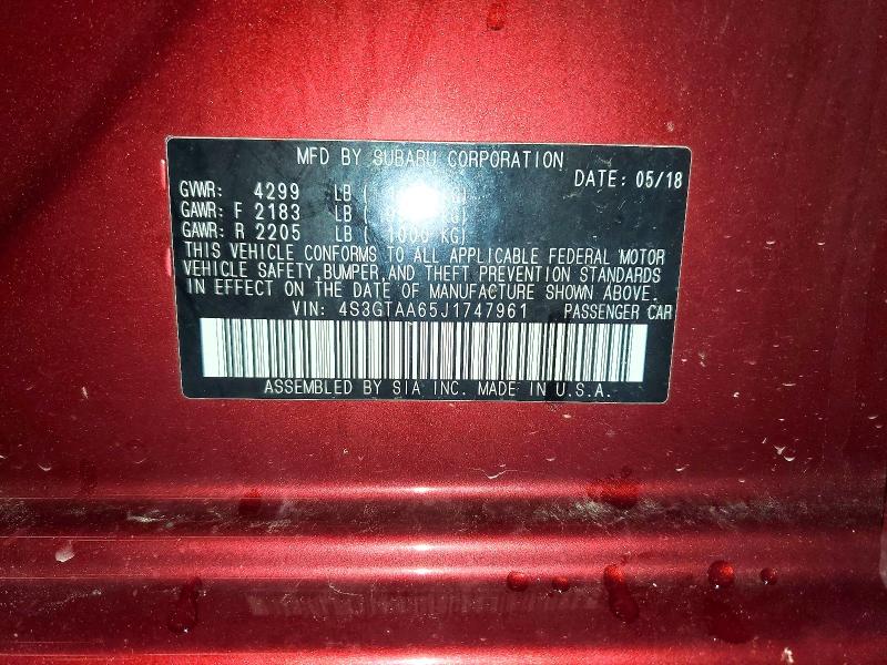 Продаж на аукціоні авто 2018 Subaru Impreza, vin: 4S3GTAA65J1747961, номер лоту: 51393636