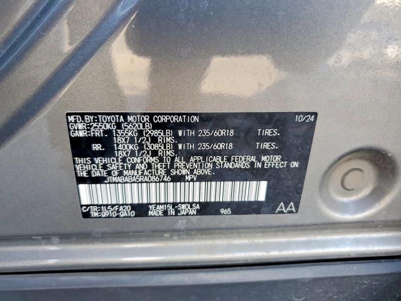 Aukcja sprzedaży 2024 Subaru Solterra, vin: JTMABABA5RA086746, numer aukcji: 51551976
