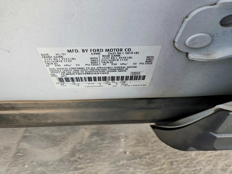 Продажа на аукционе авто 2021 Ford Explorer, vin: 1FMSK7BH9MGA91955, номер лота: 50660266