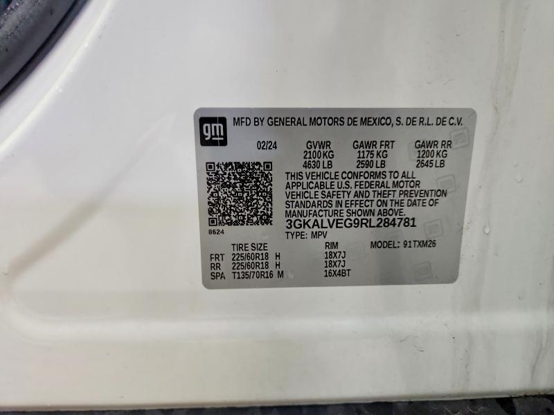 2024 Gmc Terrain მანქანა იყიდება აუქციონზე, vin: 3GKALVEG9RL284781, აუქციონის ნომერი: 52060136