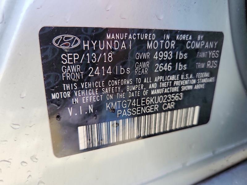 47697516 :رقم المزاد ، KMTG74LE6KU023563 vin ، 2019 Genesis G70 مزاد بيع