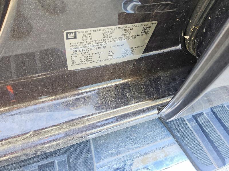 Aukcja sprzedaży 2016 Gmc Sierra, vin: 3GTU2NEC9GG139870, numer aukcji: 48648466