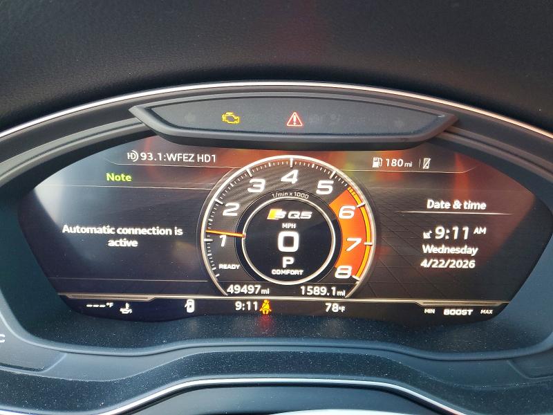 Aukcja sprzedaży 2018 Audi Sq5, vin: WA1A4AFY6J2221212, numer aukcji: 50648296
