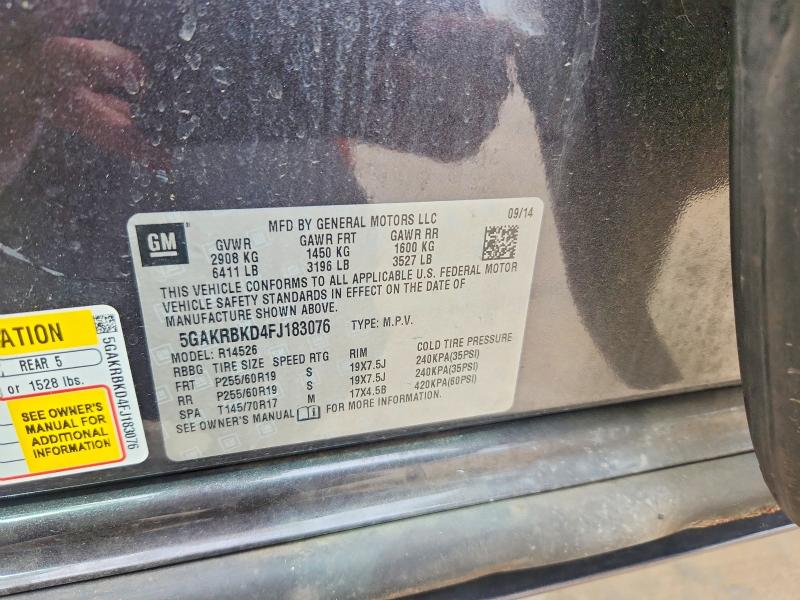 Aukcja sprzedaży 2015 Buick Enclave, vin: 5GAKRBKD4FJ183076, numer aukcji: 49362206