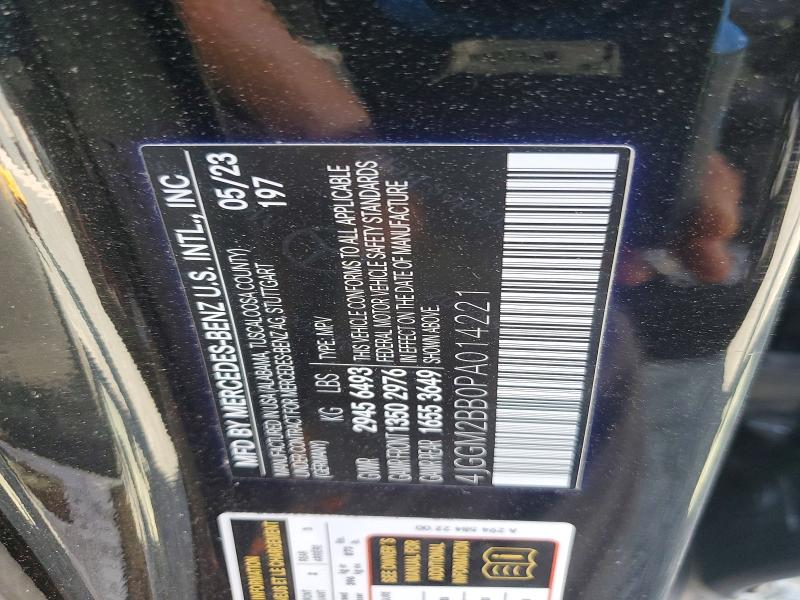 2023 Mercedes-benz Eqe Suv მანქანა იყიდება აუქციონზე, vin: 4JGGM2BB0PA014221, აუქციონის ნომერი: 50108756