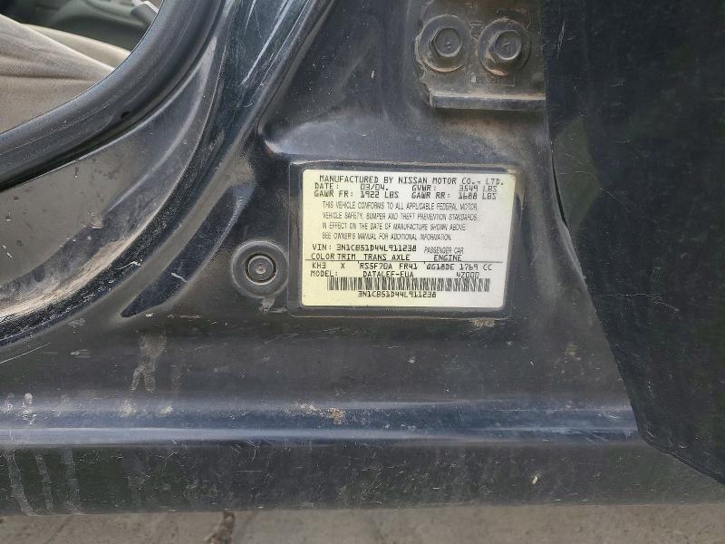 Продаж на аукціоні авто 2004 Nissan Sentra, vin: 3N1CB51D44L911238, номер лоту: 51535316
