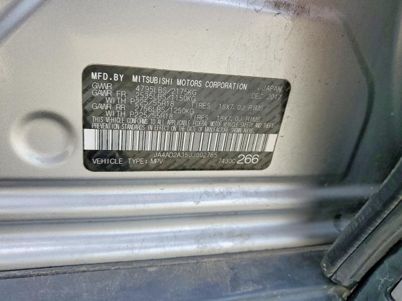Aukcja sprzedaży 2018 Mitsubishi Outlander, vin: JA4AD2A35JJ002765, numer aukcji: 51676676