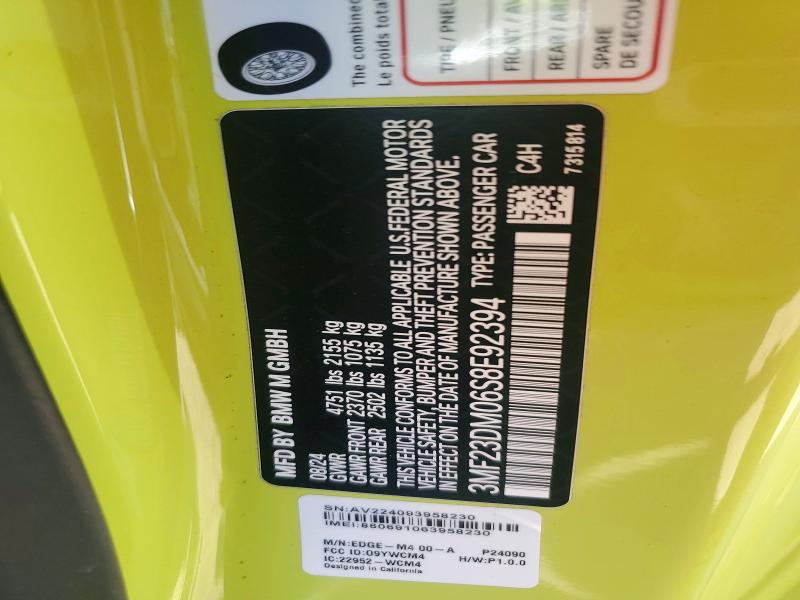 Aukcja sprzedaży 2025 Bmw M2, vin: 3MF23DM06S8E92394, numer aukcji: 50344356