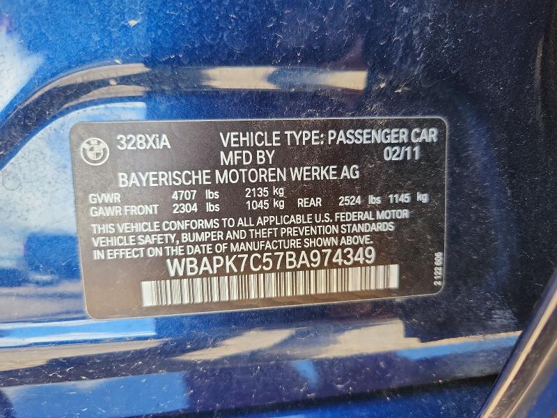 Aukcja sprzedaży 2011 Bmw 328, vin: WBAPK7C57BA974349, numer aukcji: 50194966