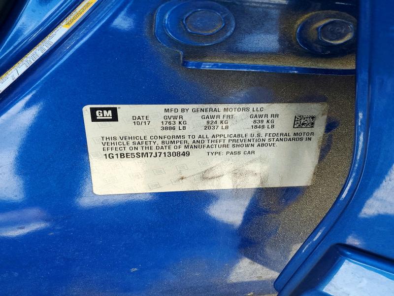 Продаж на аукціоні авто 2018 Chevrolet Cruze, vin: 1G1BE5SM7J7130849, номер лоту: 50413406