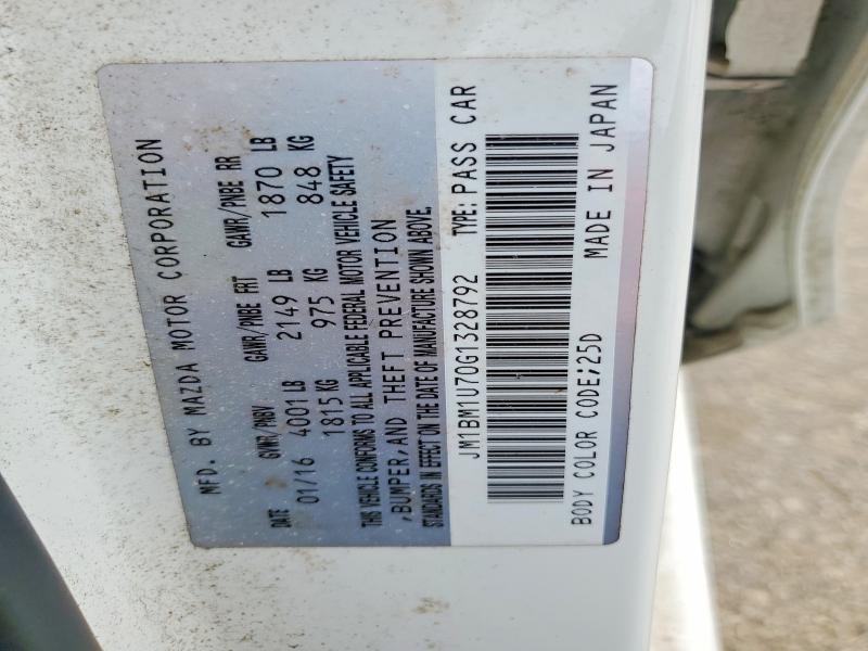 Aukcja sprzedaży 2016 Mazda 3, vin: JM1BM1U70G1328792, numer aukcji: 47071926