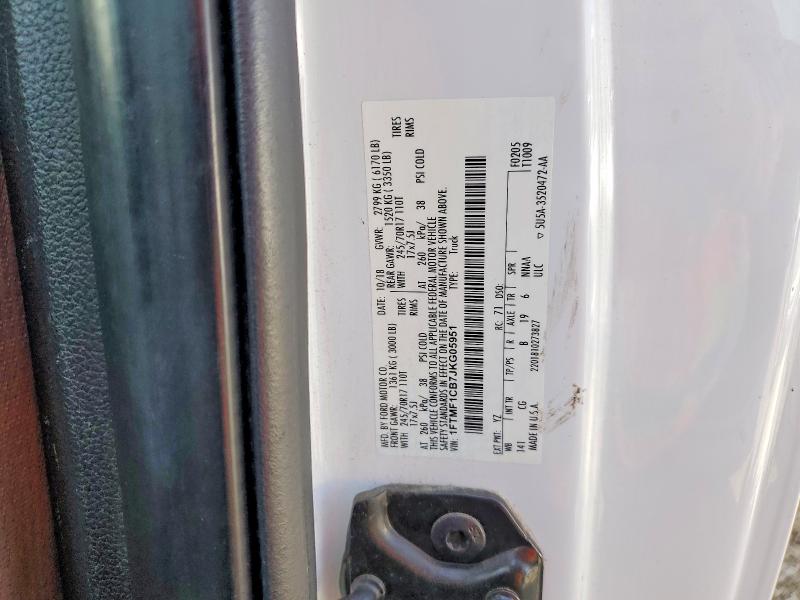2018 Ford F-150 მანქანა იყიდება აუქციონზე, vin: 1FTMF1CB7JKG05951, აუქციონის ნომერი: 51182776