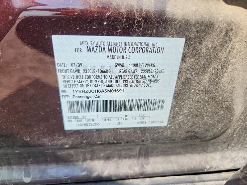 Aukcja sprzedaży 2010 Mazda 6, vin: 1YVHZ8CH8A5M01691, numer aukcji: 50258886