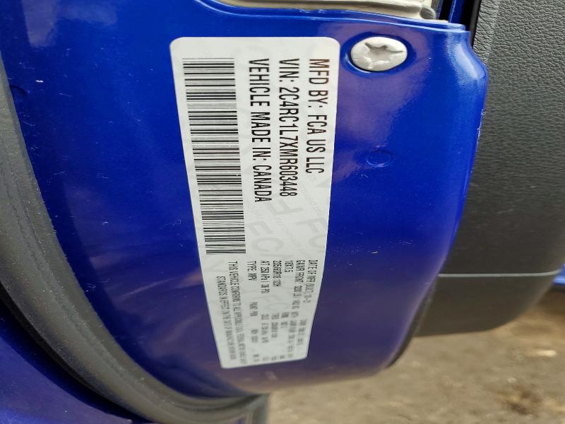 48449996 :رقم المزاد ، 2C4RC1L7XMR603448 vin ، 2021 Chrysler Pacifica مزاد بيع