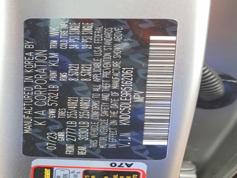 51067126 :رقم المزاد ، KNDC5DLE9R5162061 vin ، 2024 Kia Ev6 مزاد بيع