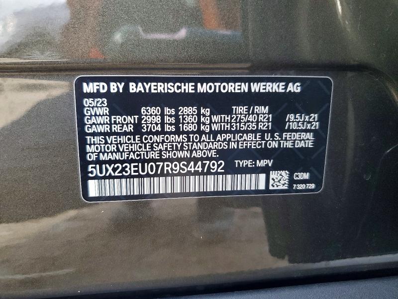 2024 Bmw X5 მანქანა იყიდება აუქციონზე, vin: 5UX23EU07R9S44792, აუქციონის ნომერი: 50823476