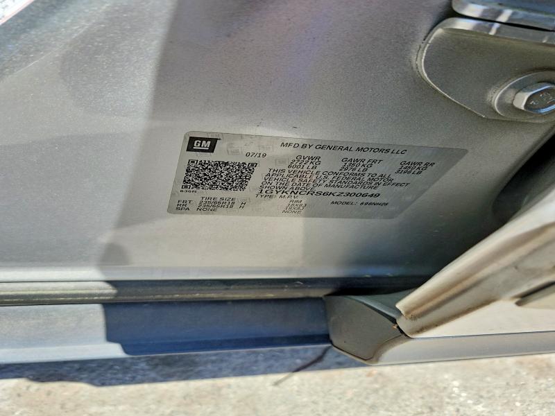 50054586 :رقم المزاد ، 1GYKNCRS6KZ300649 vin ، 2019 Cadillac Xt5 مزاد بيع