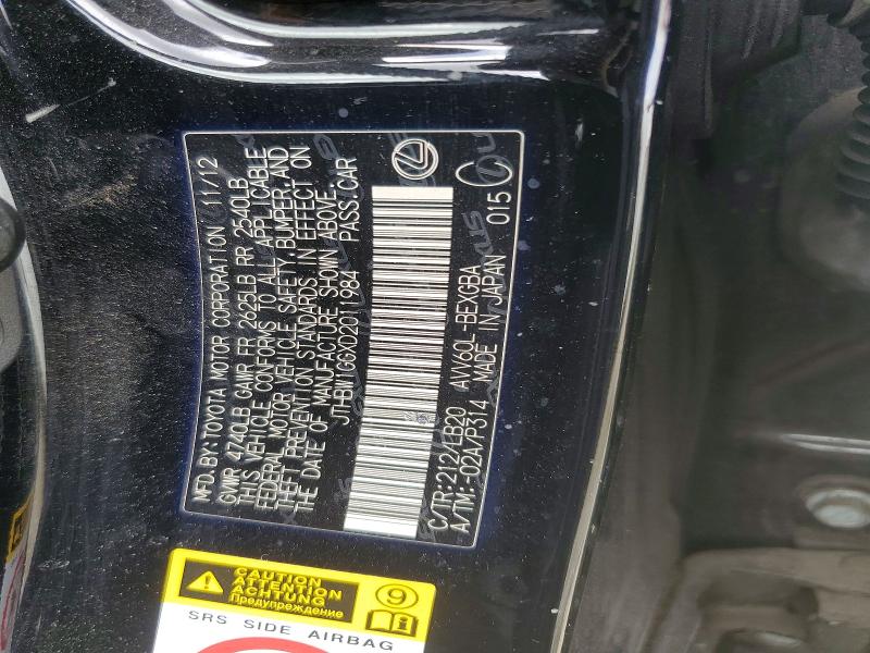 Продаж на аукціоні авто 2013 Lexus Es, vin: JTHBW1GGXD2011984, номер лоту: 50798966