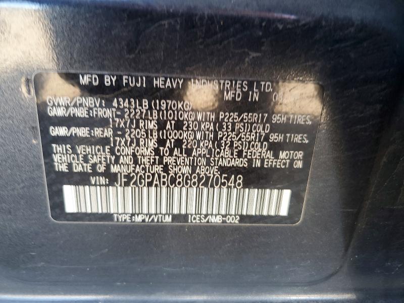 Продажа на аукционе авто 2016 Subaru Crosstrek, vin: JF2GPABC8G8270548, номер лота: 50543106
