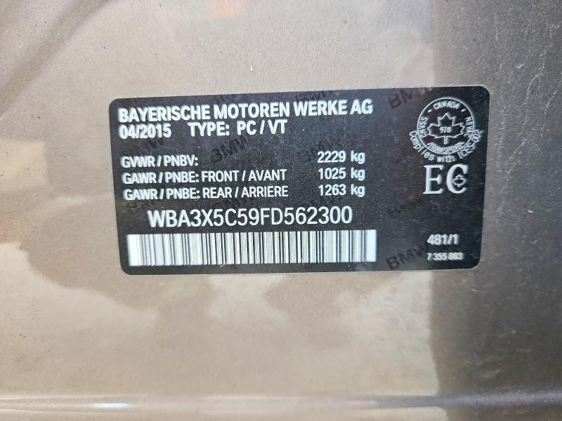 Aukcja sprzedaży 2015 Bmw 328, vin: WBA3X5C59FD562300, numer aukcji: 50432276