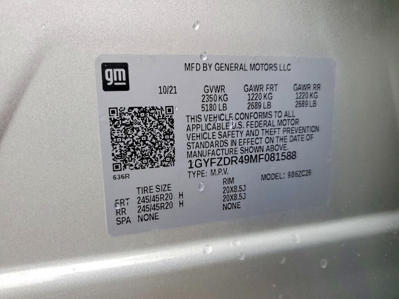 2021 Cadillac Xt4 მანქანა იყიდება აუქციონზე, vin: 1GYFZDR49MF081588, აუქციონის ნომერი: 47268836