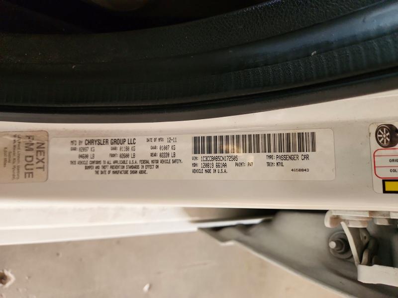 49657466 :رقم المزاد ، 1C3CCBAB5CN172505 vin ، 2012 Chrysler 200 مزاد بيع