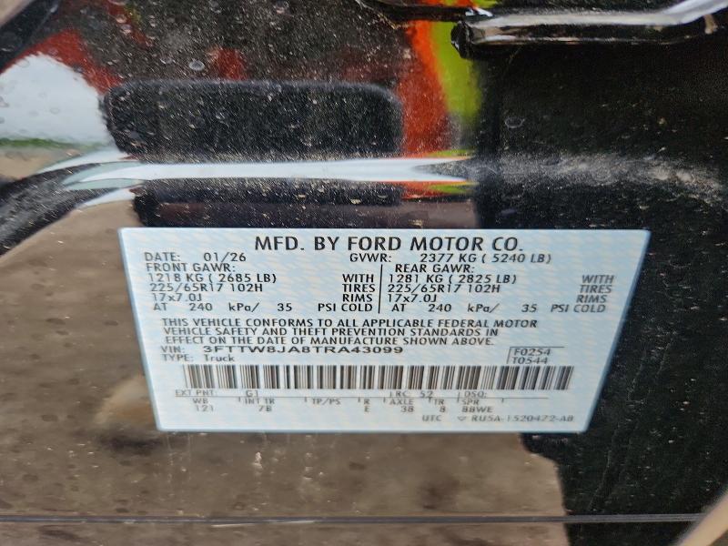 Продаж на аукціоні авто 2026 Ford Maverick, vin: 3FTTW8JA8TRA43099, номер лоту: 48903806