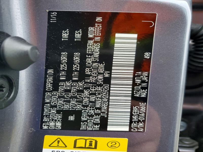 49832016 :رقم المزاد ، JTJYARBZ4H2059260 vin ، 2017 Lexus Nx 200t مزاد بيع