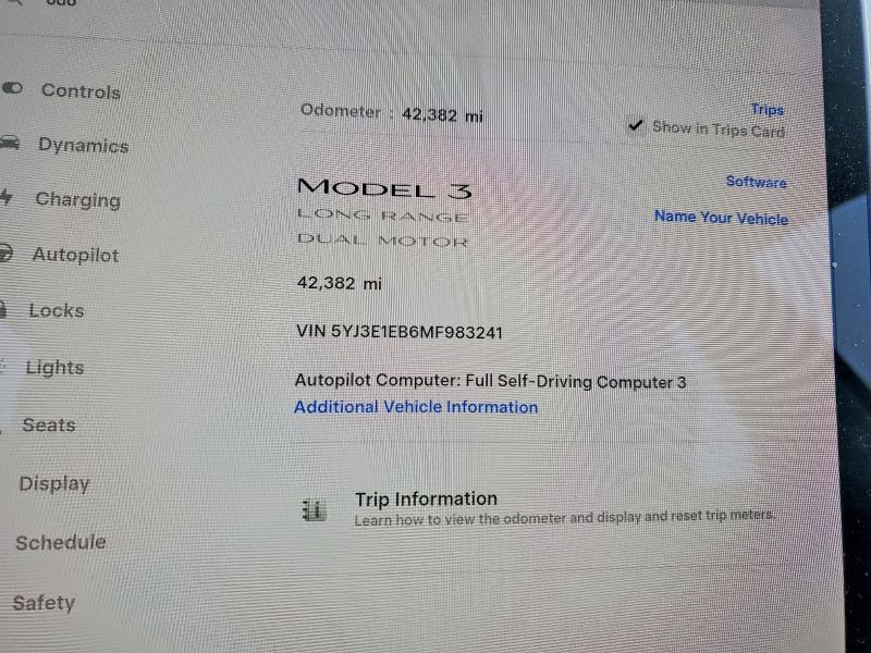 Aukcja sprzedaży 2021 Tesla Model 3, vin: 5YJ3E1EB6MF983241, numer aukcji: 51179356