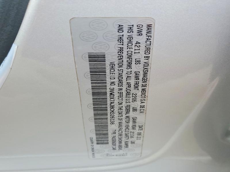 Aukcja sprzedaży 2012 Volkswagen Jetta, vin: 3VWDX7AJ8CM326138, numer aukcji: 49317626