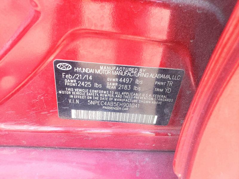Auction sale of the 2014 Hyundai Sonata, vin: 5NPEC4AB5EH901041, lot number: 50832036