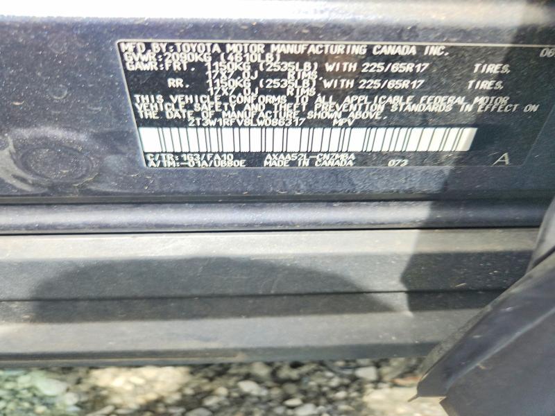 Aukcja sprzedaży 2020 Toyota Rav4, vin: 2T3W1RFV8LW086317, numer aukcji: 51558596
