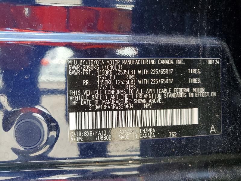 Продаж на аукціоні авто 2024 Toyota Rav4, vin: 2T3W1RFV1RW351104, номер лоту: 50059056
