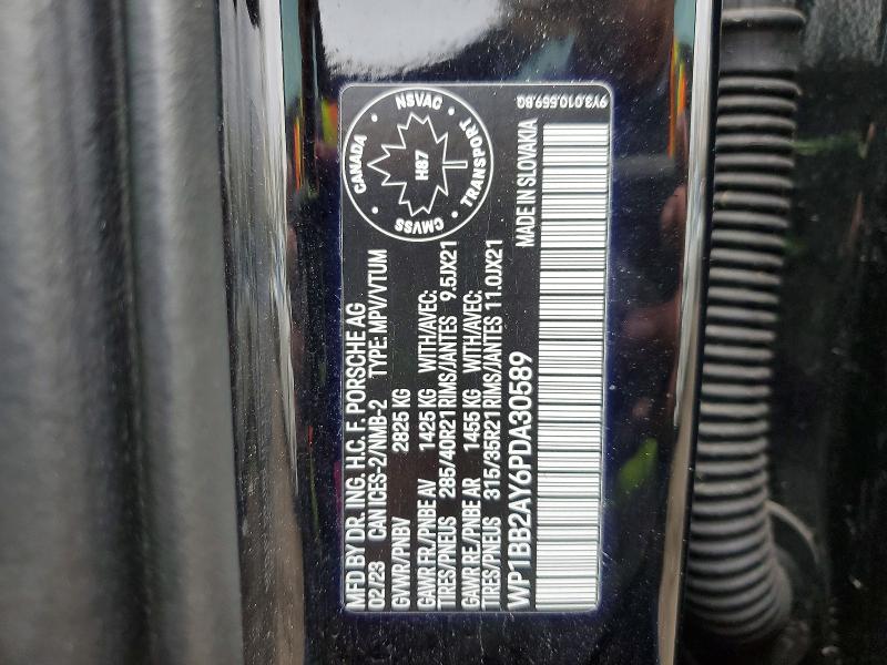 Aukcja sprzedaży 2023 Porsche Cayenne, vin: WP1BB2AY6PDA30589, numer aukcji: 50603696