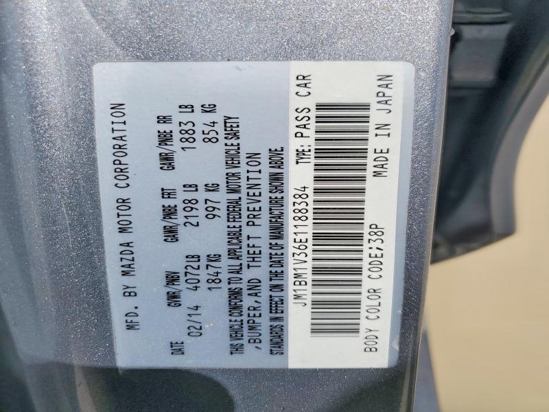 Aukcja sprzedaży 2014 Mazda 3, vin: JM1BM1V36E1188384, numer aukcji: 50953986