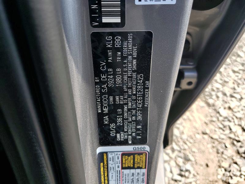 Aukcja sprzedaży 2026 Kia K4, vin: 3KPFT4DE6TE281425, numer aukcji: 49818276